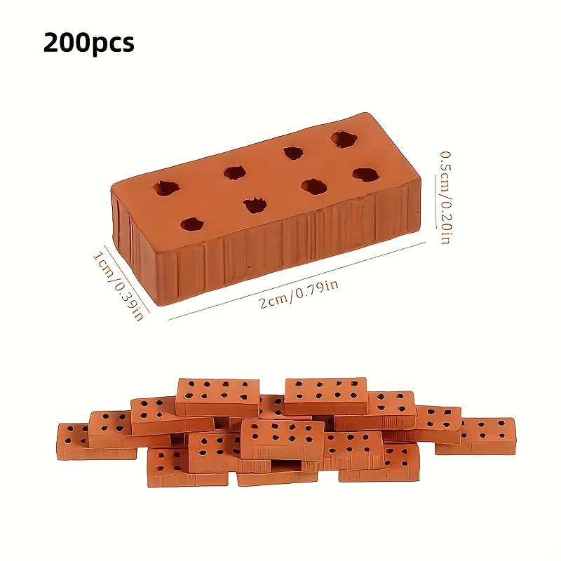 200pcs Mini Clay Bricks Building Block Set